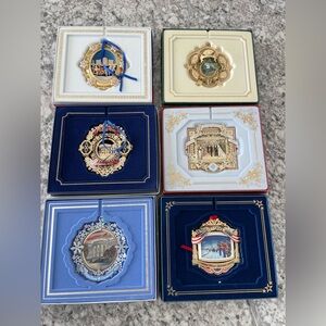 The White House Historical Association Christmas Ornaments 6 PCs America